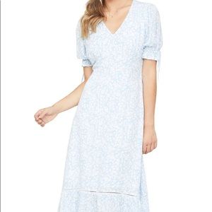 Lost+Wander Floral Ruffle Hem Dress